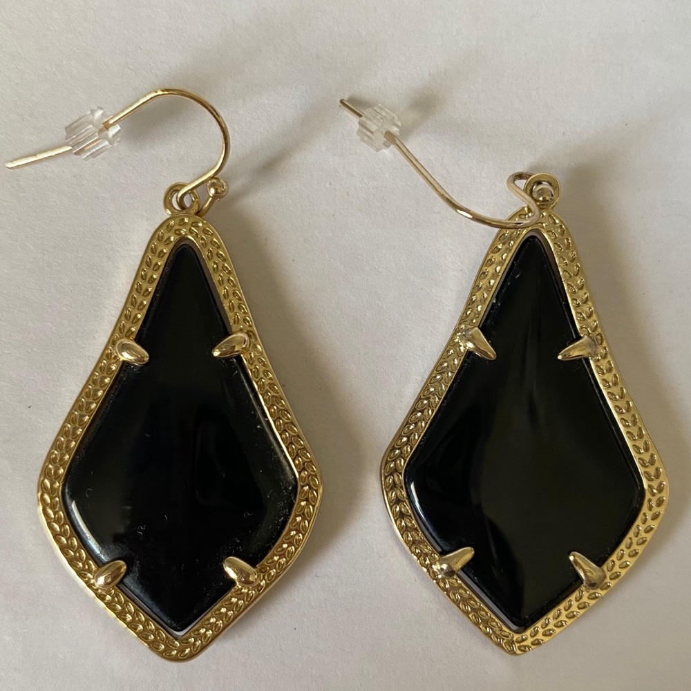 Kendra Scott earrings black and gold